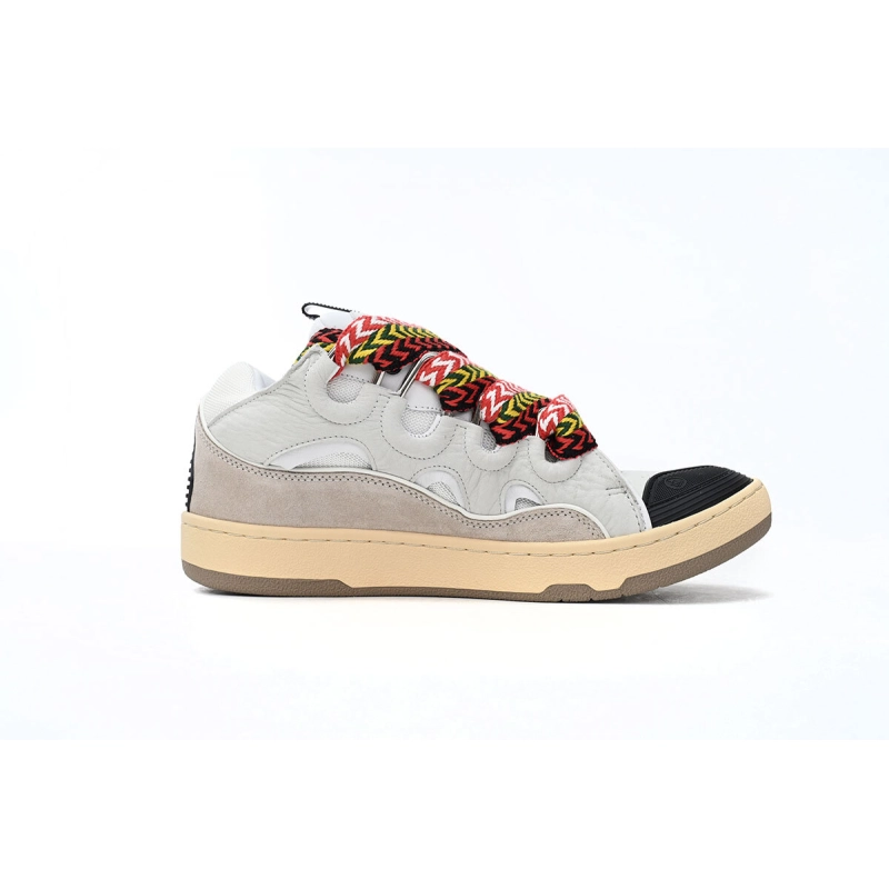 Lanvin Leather Curb White Black Gum Sneaker