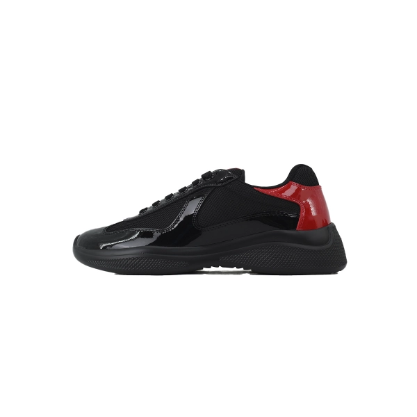 Prada America's Cup Patent Black Red Tail